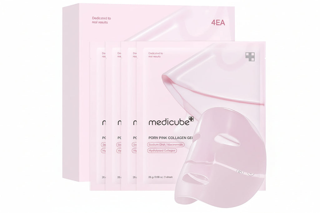 Mascarilla de Gel de Colágeno Rosa con PDRN de ADN de Salmón Medicube