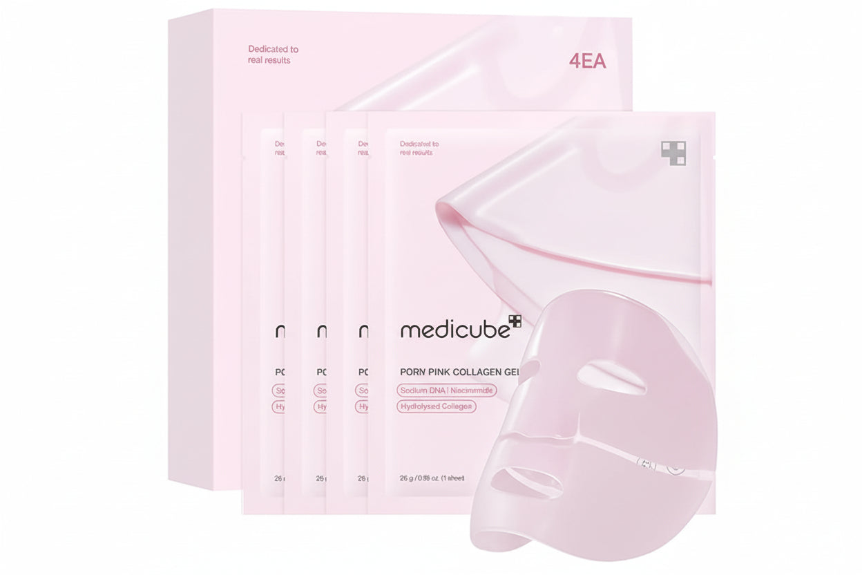 Mascarilla de Gel de Colágeno Rosa con PDRN de ADN de Salmón Medicube