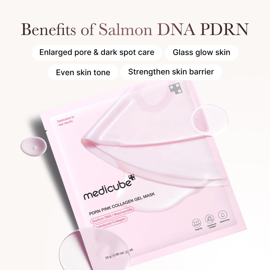 Mascarilla de Gel de Colágeno Rosa con PDRN de ADN de Salmón Medicube