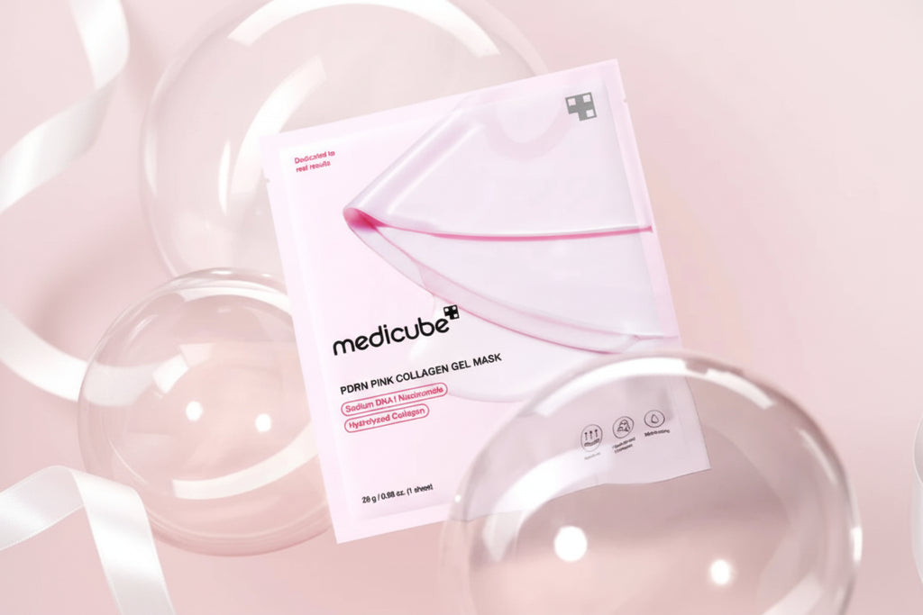 Mascarilla de Gel de Colágeno Rosa con PDRN de ADN de Salmón Medicube